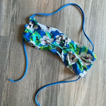 Hollister blue floral bikini top size L Photo 0