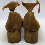 Coach Gold Suede Kitten Heels Ankle Straps 8.5 Photo 3