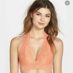Free People NWT  Galloon Halter Bralette in Orange Photo 0