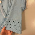 Urban Outfitters Out From Under Eyelet Baby blue top Photo 2
