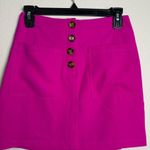 Lulus Women Size Small Fuchsia High‎ Waisted Button Front Mini Skirt Pockets Pink Photo 0