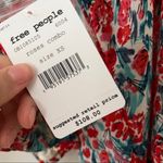Free People NWT  Mable Bustier Long Sleeve Sweetheart Floral Red Top XS Photo 4