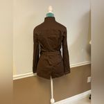 Kate Hill  Belted Utility Jacket – Brown Military‎ Style | Size S | Cargo Pockets Photo 2