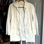 Luciano Barbera White Leather Italian luxury Jacket Size 42 Photo 1