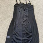 Tic Toc  Black Velvet Mesh Bodycon Slip Dress Size [L ] Y2K Goth Photo 5