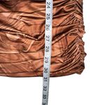 House Of CB Letitia Cocoa Brown Swirl Halter Ruched Mini Dress MEDIUM Photo 9