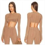 Michael Costello  x REVOLVE Kadri Top in Mocha LArge Photo 1