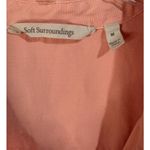 Soft Surroundings  Peach Linen Blend Roll Tab Sleeve Shirt Dress Size Medium Photo 6