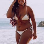 ✨Aggie Swim BRAZIL BOTTOMS✨ White Size XL Photo 3