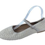 Steve Madden  Caddie White Rhinestone Jeweled Mary Jane Ballet Flats Shoes Sz 9M Photo 0