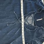 Free People Neopolitan Dreams Denim Indigo Tunic Lace Up Long Sleeve Top Size XS Photo 4