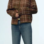 ZARA Multicolored Check Cardigan Jacket S Photo 0