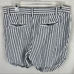 Gap Girlfriend 5 Inch Chino Striped Shorts Linen Blend Photo 1