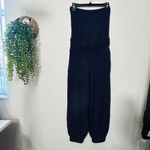 Free People NEW Claire One-Piece Jumpsuit Strapless Terry Navy Indie Sleeze XS Photo 2