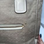 Coach  Poppy Signature Mini Oxford Beige White Jacquard Leather Photo 3