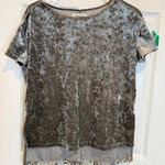 Rebecca Minkoff  Velvet Top Short Sleeve Casual‎ Relaxed Fit Gray Photo 0