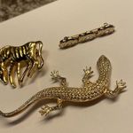 Lot Of 3 Gold Tone Safari Animals Brooch / Pin Photo 5