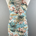 Farm Rio Mini Ruffle Sun Dress Size S Tropical Palm Print Lattice Front Strappy Photo 0