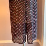 Karen Kane black pink silk floral sheer peasant tunic blouse with bell sleeves S Photo 3