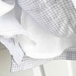 J.Crew White Peri Shadow V-Back Linen Shirtdress In Gingham Photo 6