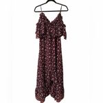 MISA Los Angeles Miss Los Angeles Desi dress in purple floral asymmetrical hem midi dress NWOT Photo 4