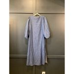 Padova Colombia kaftan denim jean balloon sleeve v neck boho resort Midi dress 6 Blue Photo 2