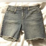 Sofia by Sofia Vergara Blue Jean Shorts with Vintage Distressed Style Size 4 Photo 0