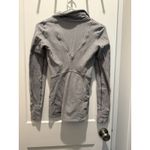 Lululemon Kanto Catch Me 1/2 Zip Heathered Herringbone Gray White LS Top Sz 2 Photo 6