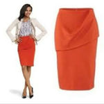 CAbi  Overlay Orange Pencil Skirt Size 8 Photo 1