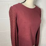Madewell Burgundy Long Balloon Sleeve Shirt Photo 3