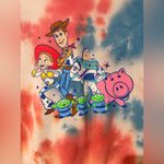 Disney  Toy Story Tie Dye Pull Over Sweatshirt Pink Blue White XS Photo 12