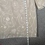 Selene Sport Womens Large Beige Shift Dress Pullover Polyester Floral Embroidery Tan Photo 9