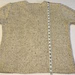 Liz Claiborne Size LARGE V-Neck Cable Knit Sweater Neutral Beige Cream Tan Photo 11