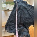 Anthropologie  Embroidered Lace Cutout Maxi Dress Size 10 Black NWT $270 Photo 5