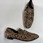 ZARA  Shoes Womens Size 39 8 US Snake‎ Print Loafers Brown Faux Leather Flats Photo 0
