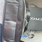 Coach  Purse Gray Black Leather Canvas Shoulder Bag Photo 11