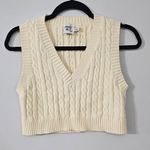 Princess Polly Cropped Sweater Vest off white S/M Photo 0