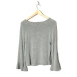 Splendid  gray sweater scoop neck ribbed knit 5% cashmere long‎ sleeve XS NWT Photo 1