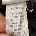 Mother High Waisted Rider Ankle Not Guilty Black jeans, size 32 designer grunge Photo 10