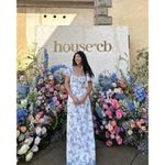 House Of CB  Felizia Puff Sleeve Sundress in Blue Print Size X-Small Plus Cup Photo 2