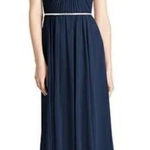 Jenny Packham Navy Dress JP1008 Midnight Sleeveless Rhinestone Accent 2 New Blue Photo 0