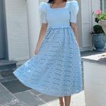 Rachel Parcell  Blue Lace Smocked‎ Waist Dress Size XS Photo 0