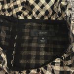 J.Crew Ruffleneck Sleeveless Top in Lurex Crinkle Gingham Sz M Photo 8