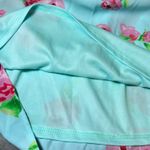 Bo Bel Dress Womens Small Aqua Blue Floral Bow Back Sleeveless Fit Flare Summer Photo 9