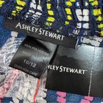 Ashley Stewart Chevron Stripe Key Hole Smocked Waist Blouse Multicolor 0X Photo 8