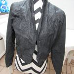 Vtg Award Design Western Apparel Leather Blk Blazer Women Edgy Rock Moto Goth 12 Black Photo 0