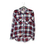 Passport Red/Navy Plaid Button Photo 0