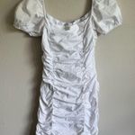 superdown  White Ruched Bodycon Mini Dress Womens S Bridal Shower Bachelorette Photo 0