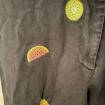 Lillian Jones Y2K linen ankle pants with assorted trendy fruit appliqués. Size 6 Photo 1