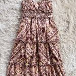 Cleobella Stella Midi Dress in Geo Print Brown Neutral Ruffle Size Small Photo 10